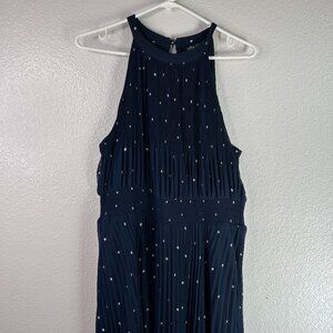 City Chic dress navy with white Polka Dots